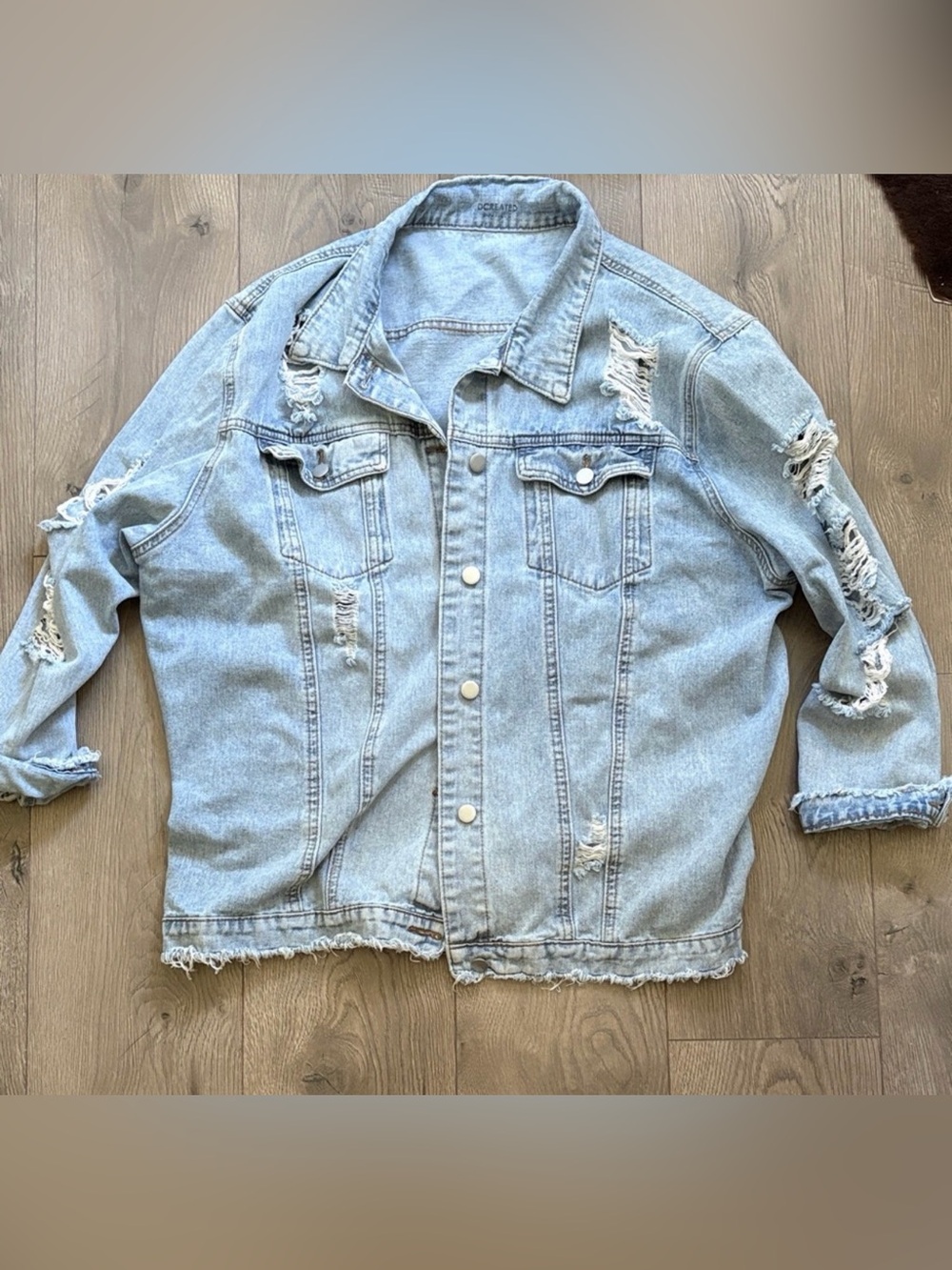 Morgan Wallen Lyrics Distressed Denim Jacket